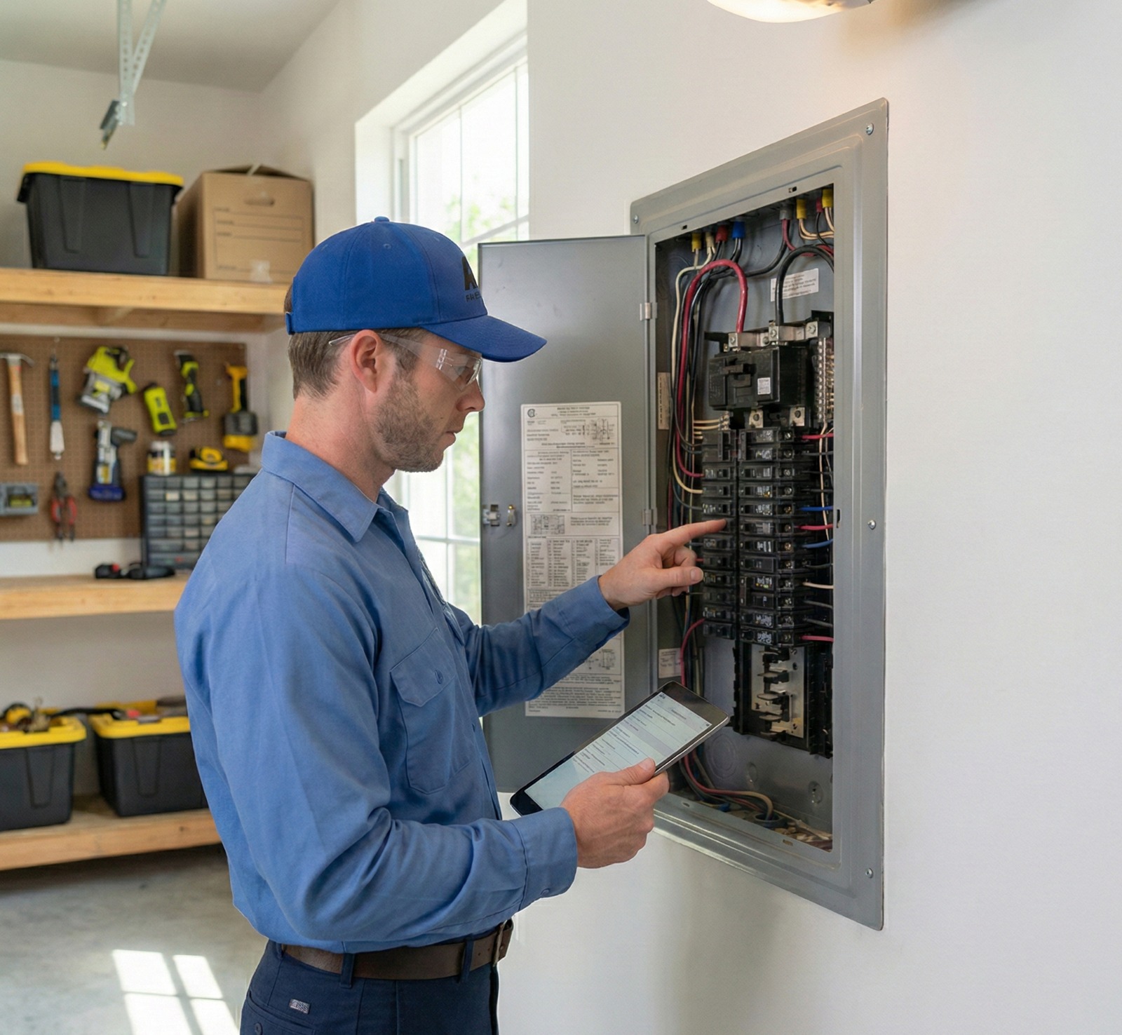 Electrical Panel inspection by AR electrical technician