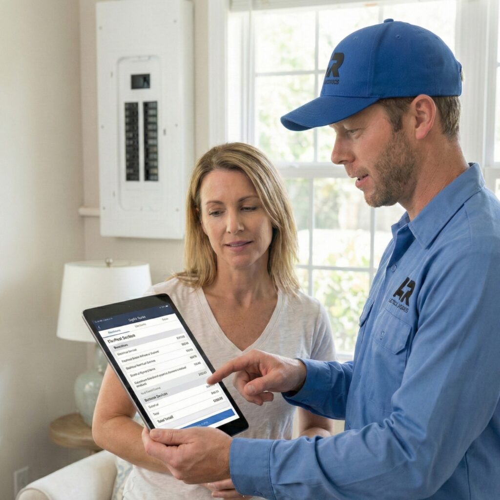 Electrical Panel Inspection review by AR electrical technician
