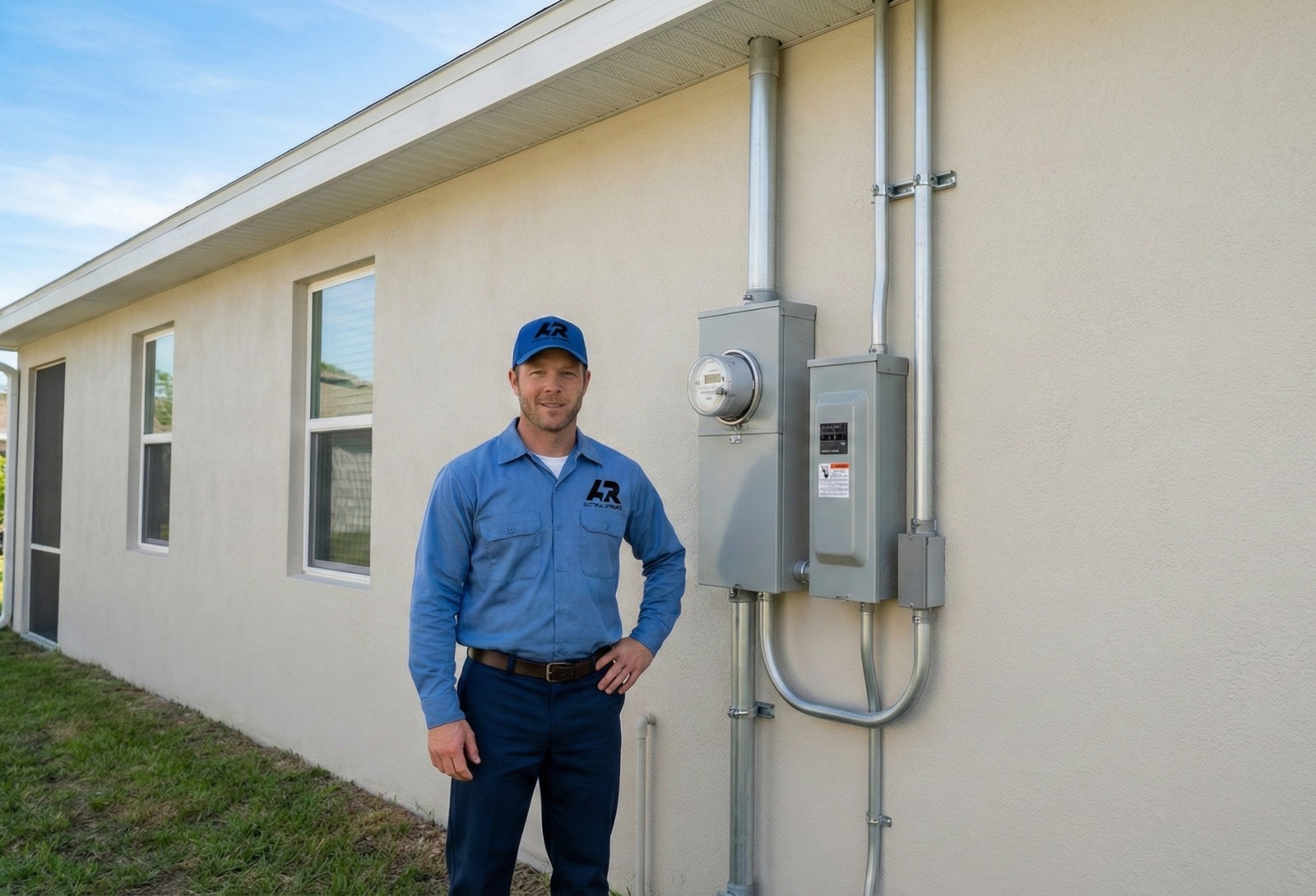 Electrical service relocation final work