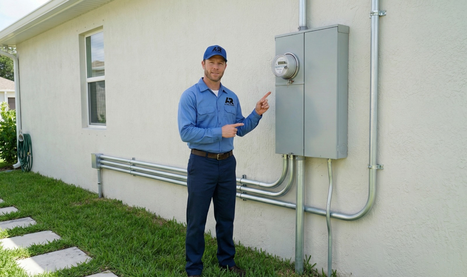 Electrical service relocation final result